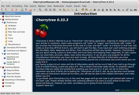 Cherrytree for Portable, 0.38 Completely Get